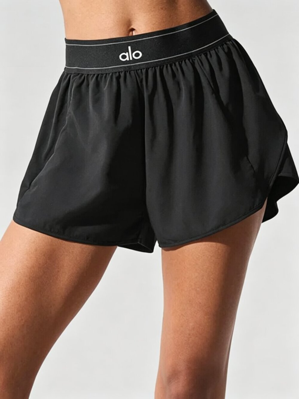 ALO Yoga Match Point Short Black 🖤 Built-In Brief Athletic Shorts